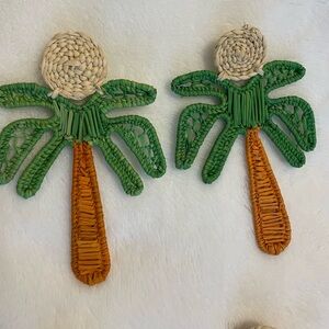 Victoria Dunn Iraca Palm earrings palm tree